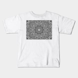 Thai pattern shapes, black and white, Vector abstract modern minimalist Kids T-Shirt